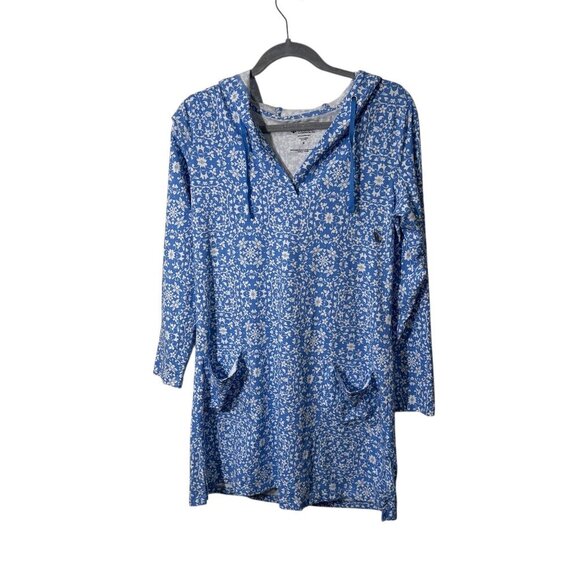 Coolibar Other - Coolibar Catalina Cover-Up Swim Dress Blue/White Floral Print Size small NWOT
